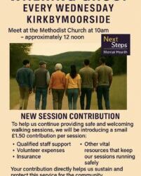 Kirkbymoorside walking group every week, everyone welcome.